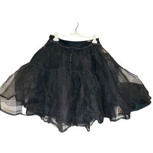VINTAGE HOOPS my DEAR Black Women's TULLE Skirt Size Medium